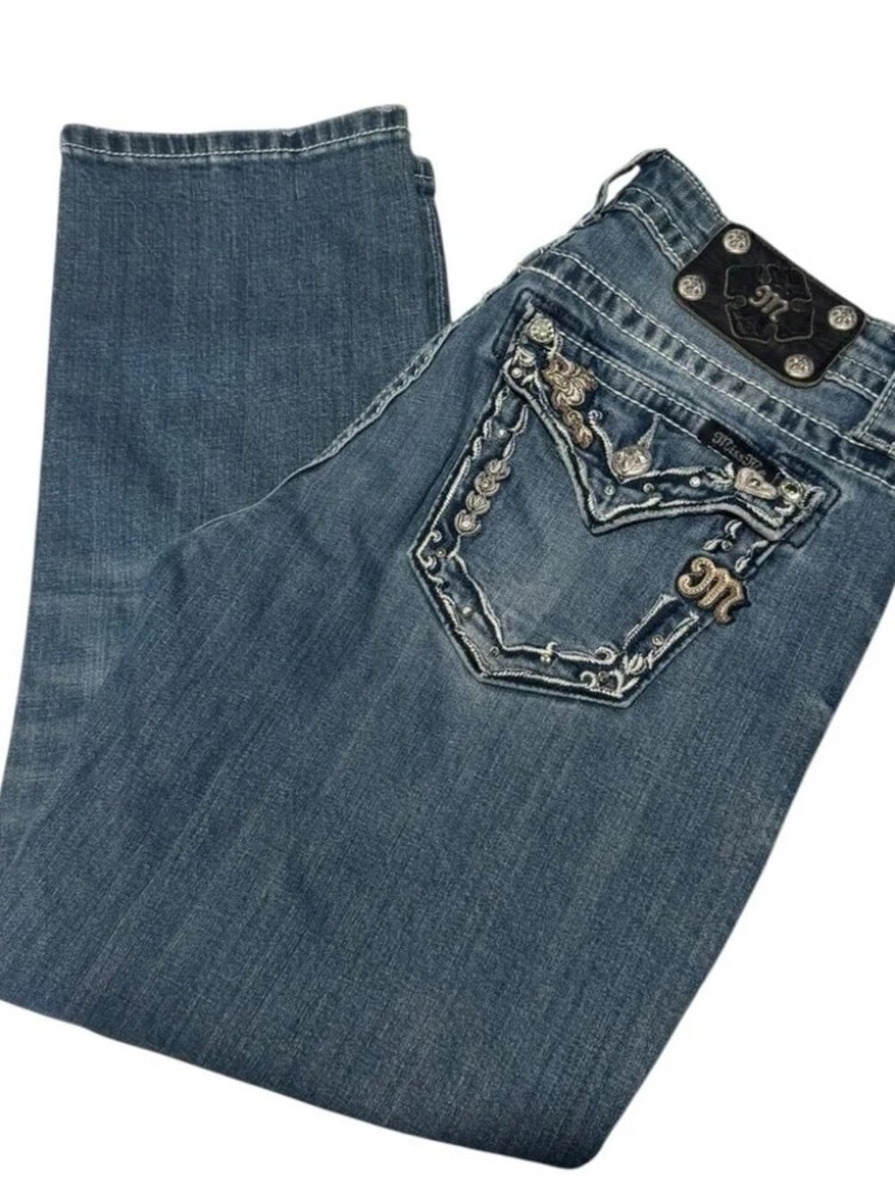 MISS ME - Jb55o1p2 Boyfriend Capri Jeans size 27